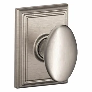 SCHLAGE F170 SIE 619 ADD Knob Lockset, 2, Siena/Addison, Satin Nickel, Not Keyed | CT9ZXQ 49ZE94