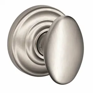 SCHLAGE F170 SIE 619 AND Knob Lockset, 2, Siena/Andover, Satin Nickel, Not Keyed | CT9ZYQ 49ZE95