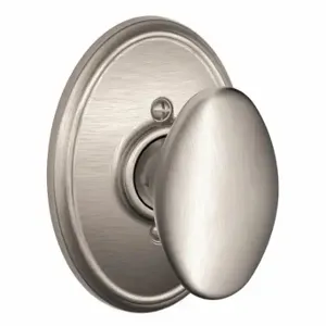 SCHLAGE F170 SIE 619 WKF Knob Lockset, 2, Siena/Wakefield, Satin Nickel, Not Keyed | CT9ZZL 49ZE96