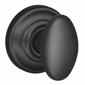 SCHLAGE F170 SIE 622 AND Knob Lockset, 2, Siena/Andover, Matte Black, Not Keyed | CT9ZYH 49ZF02