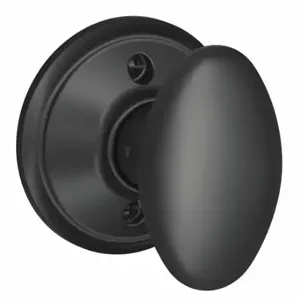 SCHLAGE F170 SIE 622 Knob Lockset, 2, Siena, Matte Black, Not Keyed | CT9ZXK 49ZF01