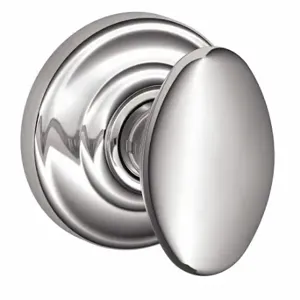 SCHLAGE F170 SIE 625 AND Knob Lockset, 2, Siena/Andover, Chrome, Not Keyed | CT9ZYG 49ZF05