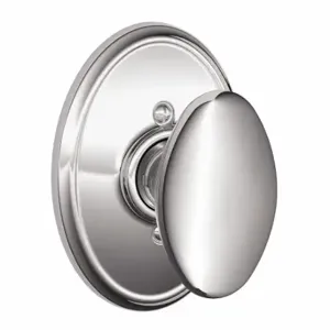 SCHLAGE F170 SIE 625 WKF Knob Lockset, 2, Siena/Wakefield, Chrome, Not Keyed | CT9ZZA 49ZF06