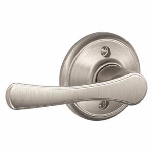 SCHLAGE F170 VLA 619 Door Lever Lockset, Grade 2, Avila, Satin Nickel, Not Keyed | CT9XVG 49ZN98