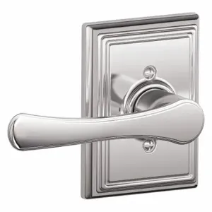 SCHLAGE F170 VLA 625 ADD Door Lever Lockset, Grade 2, Avila/Addison, Bright Chrome, Not Keyed | CT9XVN 49ZP02