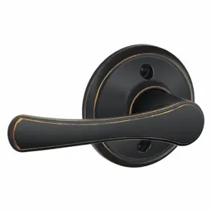 SCHLAGE F170 VLA 716 Door Lever Lockset, Grade 2, Avila, Antique Bronze, Not Keyed | CT9XUP 49ZP04