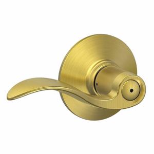 SCHLAGE F40 ACC 608 Door Lever Lockset, Grade 2, Accent, Satin Brass, Different | CT9XLB 457H72
