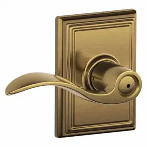 SCHLAGE F40 ACC 609 ADD Door Lever Lockset, Grade 2, Accent/Addison, Antique Brass, Different | CT9XLP 457H73