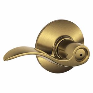SCHLAGE F40 ACC 609 Door Lever Lockset, Grade 2, Accent, Antique Brass, Not Keyed | CT9XJT 49ZP07