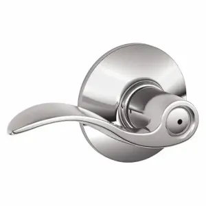 SCHLAGE F40 ACC 625 Door Lever Lockset, Grade 2, Accent, Bright Chrome, Not Keyed | CT9XKR 49ZP12