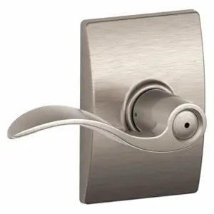 SCHLAGE F40 ACC 619 CEN Door Lever Lockset, Grade 2, Accent/Century, Satin Nickel, Different | CT9XQV 457H82