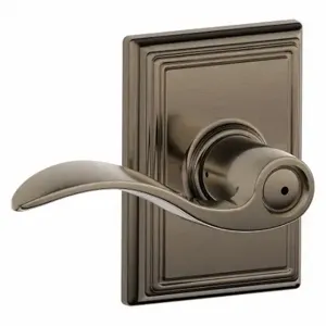 SCHLAGE F40 ACC 620 ADD Door Lever Lockset, Grade 2, Accent/Addison, Antique Nickel, Different | CT9XLZ 457H85