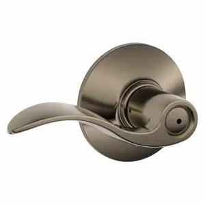 SCHLAGE F40 ACC 620 Door Lever Lockset, Grade 2, Accent, Antique Pewter, Not Keyed | CT9XKE 49ZP09