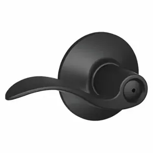 SCHLAGE F40 ACC 622 Door Lever Lockset, Grade 2, Accent, Matte Black, Not Keyed | CT9XKY 49ZP11