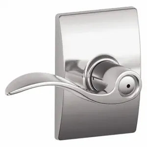 SCHLAGE F40 ACC 625 CEN Door Lever Lockset, Grade 2, Accent/Century, Bright Chrome, Different | CT9XQQ 457H94