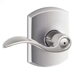 SCHLAGE F40 ACC 625 GRW Door Lever Lockset, Grade 2, Accent/Greenwich, Bright Chrome, Different | CT9XRB 457H95