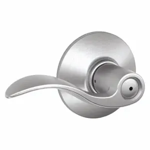 SCHLAGE F40 ACC 626 Lever, Grade 3, Curved, Satin Chrome, Not Keyed | CT9YYU 28XX41