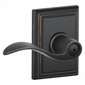 SCHLAGE F40 ACC 716 ADD Door Lever Lockset, Grade 2, Accent/Addison, Antique Bronze, Different, Lever | CT9XLV 457J01