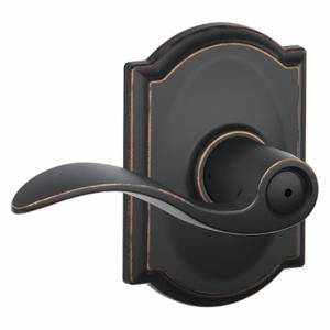 SCHLAGE F40 ACC 716 CAM Door Lever Lockset, Grade 2, Accent/Camelot, Antique Bronze, Different | CT9XPE 457J04