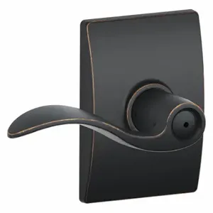 SCHLAGE F40 ACC 716 CEN Door Lever Lockset, Grade 2, Accent/Century, Antique Bronze, Different | CT9XQK 457J05