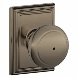 SCHLAGE F40 AND 620 ADD Knob Lockset, 2, Andover/Addison, Antique Nickel, Not Keyed | CU2ABK 457G69