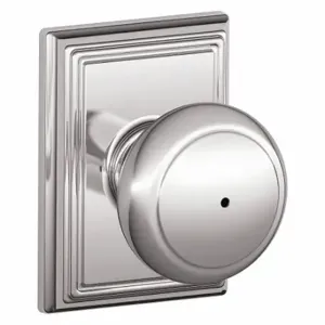 SCHLAGE F40 AND 625 ADD Knob Lockset, 2, Andover/Addison, Bright Chrome, Not Keyed | CU2ABL 457G72