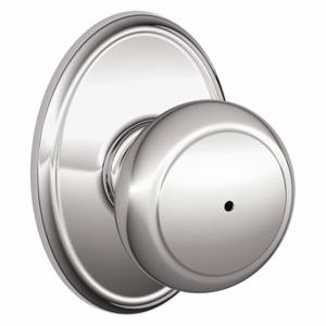 SCHLAGE F40 AND 625 WKF Knob Lockset, 2, Andover/Wakefield, Bright Chrome, Not Keyed | CU2ABY 457G74