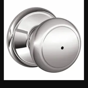 SCHLAGE F40 AND 625 Knob Lockset, 2, Andover, Bright Chrome, Not Keyed | CT9ZLV 49ZP19