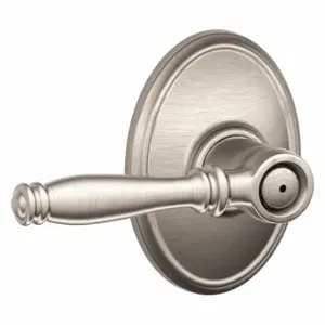 SCHLAGE F40 BIR 619 WKF Door Lever Lockset, Grade 2, Birmingham/Wakefield, Satin Nickel, Different | CT9XXM 457J17