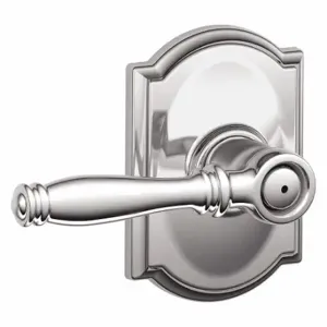 SCHLAGE F40 BIR 625 CAM Door Lever Lockset, Grade 2, Birmingham/Camelot, Bright Chrome, Different | CT9XWZ 457J19