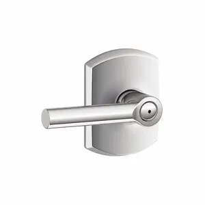 SCHLAGE F40 BRW 625 GRW Door Lever Lockset, Grade 2, Broadway/Greenwich, Bright Chrome, Different | CT9ZEV 457J29