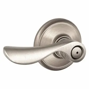 SCHLAGE F40 CHP 619 Door Lever Lockset, Grade 2, Champagne, Satin Nickel, Not Keyed | CT9XZV 49ZP33