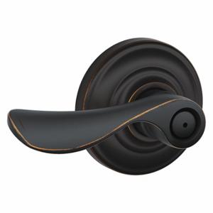 SCHLAGE F40 CHP 716 AND Door Lever Lockset, Grade 2, Champagne/Andover, Antique Bronze, Different | CT9YAA 457J49