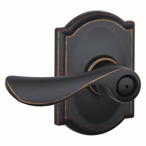 SCHLAGE F40 CHP 716 CAM Door Lever Lockset, Grade 2, Champagne/Camelot, Antique Bronze, Different | CT9YAJ 457J50