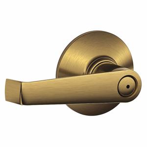 SCHLAGE F40 ELA 609X625 Door Lever Lockset, Grade 2, Elan, Antique Brass/Bright Chrome, Different | CT9ZFV 457J71