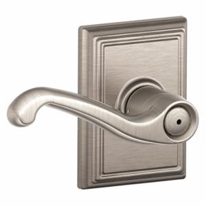 SCHLAGE F40 FLA 619 ADD Door Lever Lockset, Grade 2, Flair/Addison, Satin Nickel, Different | CT9YEK 457J87
