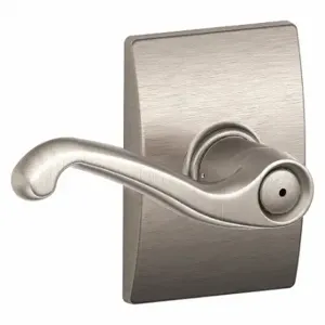 SCHLAGE F40 FLA 619 CEN Door Lever Lockset, Grade 2, Flair/Century, Satin Nickel, Different | CT9YGM 457J90