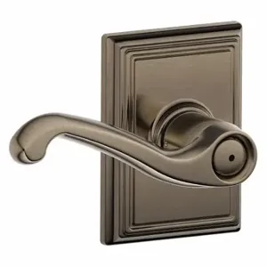 SCHLAGE F40 FLA 620 ADD Door Lever Lockset, Grade 2, Flair/Addison, Antique Nickel, Different | CT9YDZ 457J92