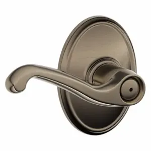 SCHLAGE F40 FLA 620 WKF Door Lever Lockset, Grade 2, Flair/Wakefield, Antique Nickel, Different | CT9YGT 457J94