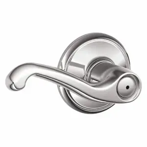 SCHLAGE F40 FLA 625 Door Lever Lockset, Grade 2, Flair, Bright Chrome, Not Keyed | CT9YDG 49ZP54