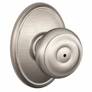 SCHLAGE F40 GEO 619 WKF Knob Lockset, 2, Georgian/Wakefield, Satin Nickel, Not Keyed | CT9ZUG 49ZF29