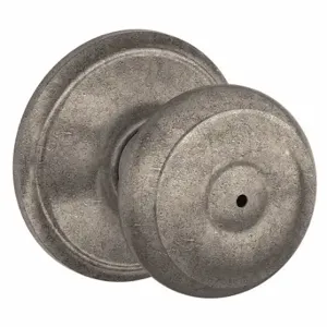 SCHLAGE F40 GEO 621 Knob Lockset, 2, Georgian, Antique Nickel, Not Keyed | CT9ZPB 49ZF34