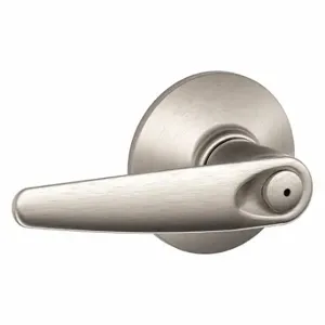 SCHLAGE F40 JAZ 619 Door Lever Lockset, Grade 2, Jazz, Satin Nickel, Not Keyed | CT9YHU 49ZP60