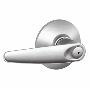 SCHLAGE F40 JAZ 626 Door Lever Lockset, Grade 2, Jazz, Satin Chrome, Not Keyed | CT9YHQ 49ZP61