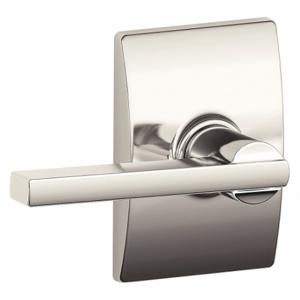 SCHLAGE F40 LAT 618 CEN Door Lever Lockset, Grade 2, Latitude/Century, Bright Nickel, Different, Lever | CT9YKH 457K04