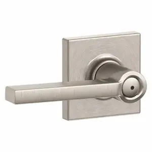 SCHLAGE F40 LAT 619 COL Door Lever Lockset, Grade 2, Latitude/Collins, Satin Nickel, Different | CT9YKQ 457K07