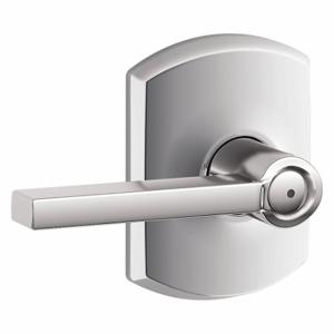 SCHLAGE F40 LAT 625 GRW Door Lever Lockset, Grade 2, Latitude/Greenwich, Bright Chrome, Different | CT9YKX 457K12