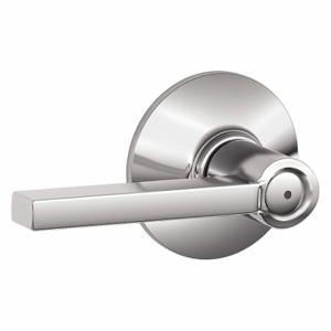 SCHLAGE F40 LAT 625 Door Lever Lockset, Grade 2, Latitude, Bright Chrome, Not Keyed | CT9YJD 49ZP65