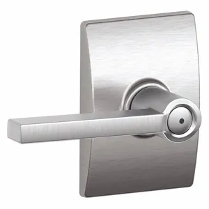 SCHLAGE F40 LAT 626 CEN Door Lever Lockset, Grade 2, Latitude/Century, Satin Chrome, Not Keyed | CT9ZGN 49ZP68