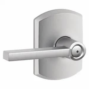 SCHLAGE F40 LAT 626 GRW Door Lever Lockset, Grade 2, Latitude/Greenwich, Satin Chrome, Different | CT9YKZ 457K13